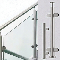 TAKA Edelstahl-Glasgeländer für Außenterrassen, Satin-Finish, Wasser- und Rostbeständige Säulenbalustrade
