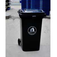 Poubelle en plastique de 240 L pour usage médical, grande poubelle de recyclage pour l'extérieur
