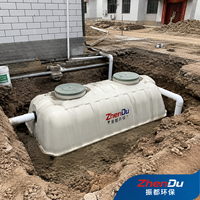 Citerne septique moulée en PRV pour ferme, résistante à la corrosion, pour l'élimination des déchets, pour toilettes extérieures, empilable pour le transport