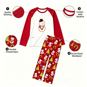 Conjunto <span class=keywords><strong>de</strong></span> <span class=keywords><strong>Pijamas</strong></span> Personalizados <span class=keywords><strong>para</strong></span> <span class=keywords><strong>Familia</strong></span> y Perro con Diseño Navideño, <span class=keywords><strong>Pijamas</strong></span> con Foto <span class=keywords><strong>de</strong></span> Muñeco <span class=keywords><strong>de</strong></span> Nieve, Ropa <span class=keywords><strong>de</strong></span> Dormir <span class=keywords><strong>para</strong></span> las Fiestas, Dropship MOQ 1 - Product Image 5