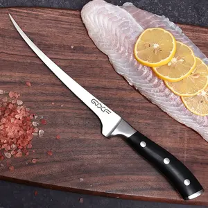 전문 7 인치 스테인레스 스틸 미끄럼 방지 ABS 핸들 면도기 날카로운 일본 Boning 물고기 Filleting 필렛 나이프