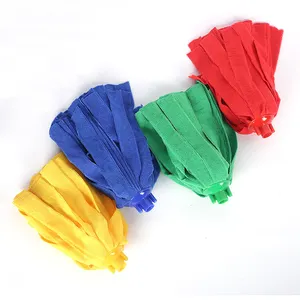 Washable Microfiber Strip Cloths Mop for Floor Cleaning Rotating Plastic Mop Head Absorbent Replacement Polyester Mop head