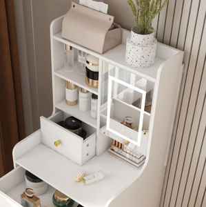 Modern Luxury Dresser <strong>Set</strong> for Bedroom with Mirror White <strong>Drawer</strong> Wooden Small Apartment Room Organizer Storage <strong>Cheap</strong> Furniture - Product Image 4