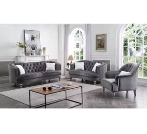 Juego de Sofás Seccionales de Cuero Modernos y Cómodos de Alta Gama Frank Furniture, Adecuados para Oficinas en el Hogar y Hoteles - Product Image 1