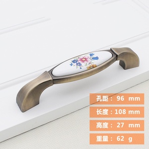 Antique Bronze <b>Ceramic</b> Pull Handle Single-Hole Usage for Kitchen Cabinets Wardrobe Doors Bedroom/Bathroom/Hotel Hardware Cabinet - Product Image 5