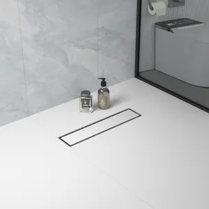 CE Certified UK Popular Plastic Siphon Shower Drain Cover Brass Bathroom Shower Floor Drain Tile Insert