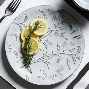 <span class=keywords><strong>Assiette</strong></span> en céramique de style campagnard, couleur terre naturelle, relief de fleurs de <span class=keywords><strong>pissenlit</strong></span>, fabrication sur mesure, facile à nettoyer - Product Image 5