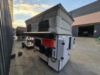 Remolque de Viaje Plegable 4x4 Fácil de Instalar, Moderno y Ligero de Aluminio, Compatible con Camionetas, para 2 Personas, para Campamentos al Aire Libre