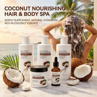 Shampoo nourrissant à la noix de coco en bouteille pompe 500ml, marque privée, OEM, ODM, sur mesure