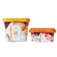 Emballage carré en PP de haute qualité 1 litre iml de boîte à yaourt en plastique, vente en gros