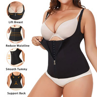 Übergrößen-Fajas für Damen mit Verstellbaren Schultergurten, Taillenformer mit Reißverschluss vorne und Hakenverschluss, Postpartum-Erholungs-Shapewear