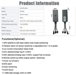 Traceur GPS automobile 2G BW32B à fixation sur pare-brise, alarme SOS, télécommande, suivi en temps réel, <span class=keywords><strong>carte</strong></span> mondiale, garantie de 2 ans - Product Image 6