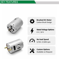 Moteur à engrenages CC brossé PC-RK-380/385SH 385 380, micromoteur pour perceuse électrique et tournevis