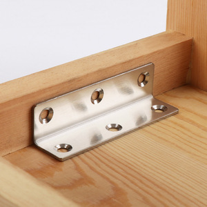 JINNATE Stainless Steel L-Shaped Angle Bracket Black And Silver Table Chair Connector Hardware Reinforcement Bracket - Product Image 4