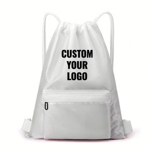 Custom Logo Unisex Gym <b>Drawstring</b> <b>Backpack</b>, Pretty Design Waterproof Softback with Soft Handle & Adjustable Belt - Product Image 3