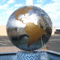 Sculpture de globe en acier inoxydable à vendre Sculpture de globe du monde en acier inoxydable ou Sculpture de globe en acier inoxydable de jardin extérieur