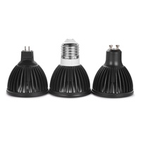 Projecteur PAR30 COB en aluminium GU10 E27 12W 15W Ampoule PAR AC 110V 220V Noir Ampoule LED encastrée Éclairage intérieur Spot PAR20