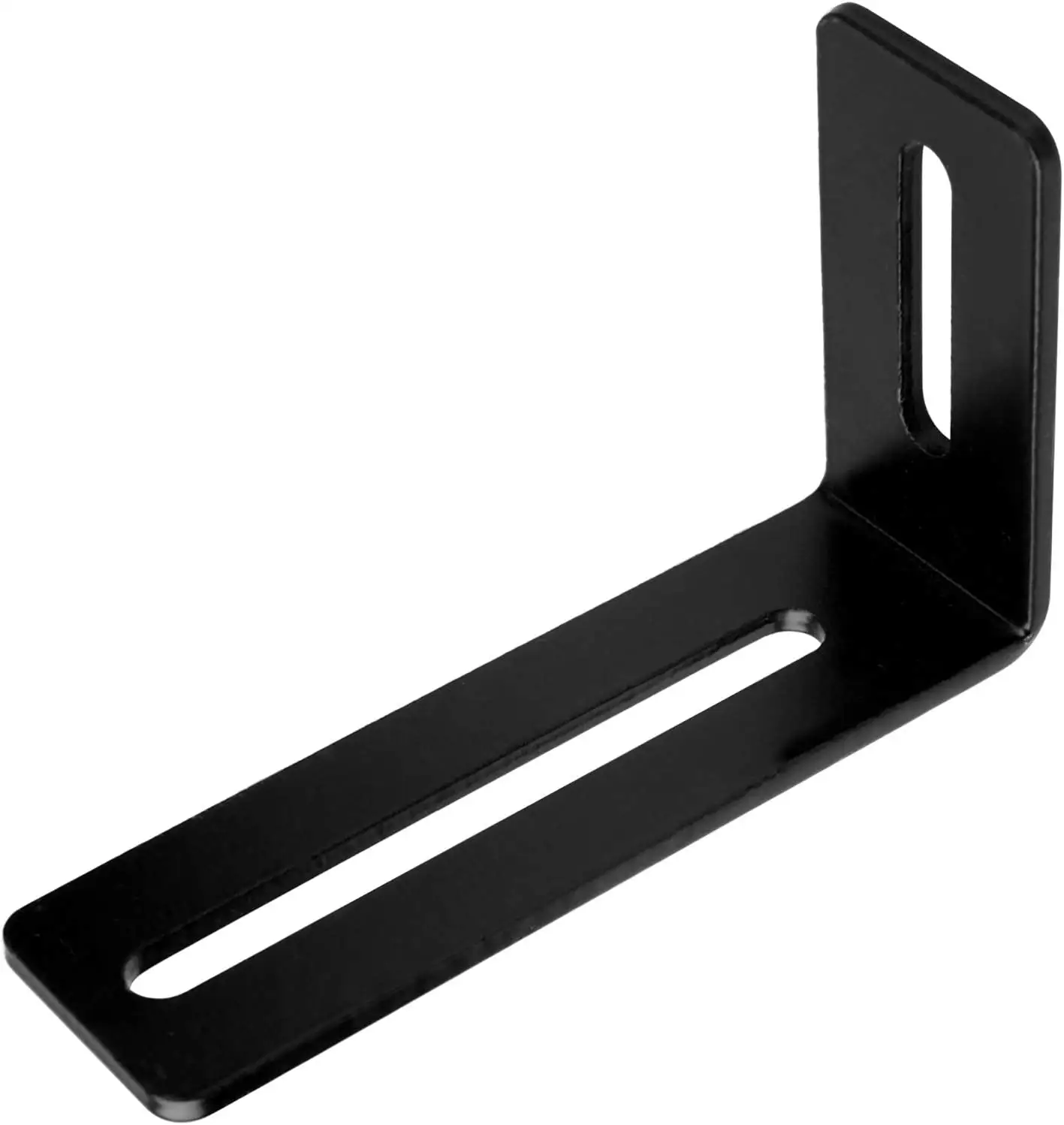 Suporte de canto de forma l ajustável, suporte de canto preto com ranhura de aço de metal com ângulo reto para caixa de pc e móveis de fixação