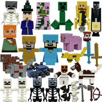 Set de Figuras de Acción de Bloques de Construcción MOC Directo de Fábrica, Relleno para Cesta de Pascua, Colección de Juguetes con Accesorios de Armas Intercambiables