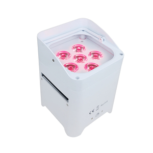 <span class=keywords><strong>Maky</strong></span> led venta caliente hasta la iluminación 6PCs 6in1 RGBWA UV alimentado por batería inalámbrico DMX American <span class=keywords><strong>DJ</strong></span> led par plano Quad color luz de escenario - Product Image 3