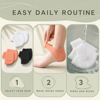 Coussinets de talon en hydrogel de silicone anti-fissures, protections pour les pieds, chaussettes amortissantes pour talons de chaussures pour femmes