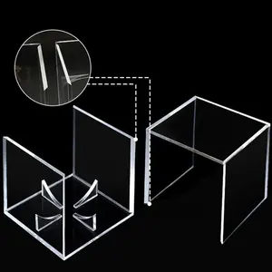 Fabricação por atacado único beisebol caixa de acrílico exibição cubo