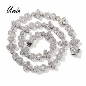 UWIN di alta qualità 5A ghiacciato fuori CZ Cross Charm infinita catena cubana artificiale donna uomini Infinity <span class=keywords><strong>collana</strong></span> gioielli - Product Image 2