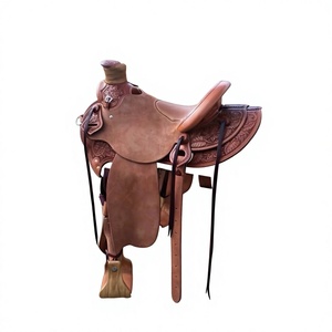 Selle de course équestre en cuir véritable durable BS International avec arbre en bois robuste SUS304, 2 pièces - Product Image 6