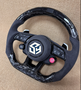 Convient pour Audi A3 A4 B9 A5 RS3 RS4 RS5 <span class=keywords><strong>S3</strong></span> S4 S5 S6 S7 A1 A7 A8 B9 B8.5 B8 A6 R8 TT RS6 Q5 LED Volant complet en fibre de carbone - Product Image 1