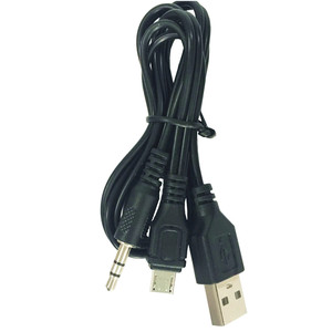สายสัญญาณเสียง 50 ซม. USB AM DC3.5 มม. ไมโคร 5P ชายต่อชาย สำหรับลำโพง - Product Image 4