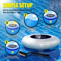 Nouveau Générateur Solaire d'Ions Cuivre pour Piscine, Sans Produits Chimiques, Sûr, Éliminateur de Chlore, Pliable et Portable, 35 000 Gallons, Garantie 2 Ans - Vente Flash