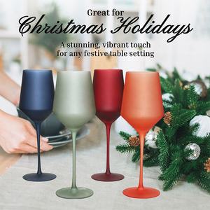 أكواب زجاجية بشعار مخصص لكوب النبيذ المبلد أكواب نبيذ أنيقة ملونة ومسمّرة لكوكتيل العصير المارتيني - Product Image 6