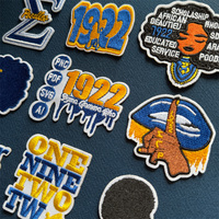 Patch thermocollant vintage Soror 1922 en chenille brodée, lettres de la fraternité grecque, appliques à transfert thermique, accessoire vestimentaire