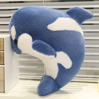 Peluche de Ballena Azul Grande, Orca Bebé Adorable, Juguete de Peluche de Animales Marinos, Muñecos y Almohadas para Máquina de Garras, Gran Venta