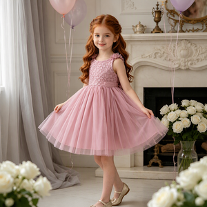 Abito <span class=keywords><strong>da</strong></span> Principessa per <span class=keywords><strong>Bambina</strong></span> di 1 Anno, Stile Compleanno 2026, <span class=keywords><strong>Vestito</strong></span> <span class=keywords><strong>da</strong></span> Festa con Fiocco Posteriore Staccabile - Product Image 1