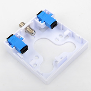 86 tipo 2 Core Desktop FTTH Roset SC fibra ottica scatola terminale da parete CATV Roseta <span class=keywords><strong>Optica</strong></span> <span class=keywords><strong>con</strong></span> 1 fibra fronte piastra WDM OTB Box - Product Image 4