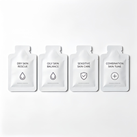 Sachet d'emballage cosmétique léger et flexible imprimé avec motifs personnalisés pour la vente au détail, les cadeaux et les kits d'essai