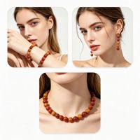Perles rondes en agate rouge naturelle des États belligérants 6mm/8mm/10mm/12mm pour la fabrication de bijoux DIY, pierre naturelle en gros