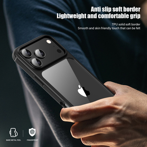 Per <span class=keywords><strong>iPhone</strong></span> 17 <span class=keywords><strong>Pro</strong></span> Max custodia, trasparente sottile leggero Anti-graffio TPU + PC 2 in 1 <span class=keywords><strong>Cover</strong></span> per cellulare antiurto per <span class=keywords><strong>iPhone</strong></span> 15 16 17 - Product Image 6