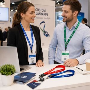 Lanière personnalisée avec logo, porte-badge d'identification, sangle de cou en polyester, lanière personnalisée avec dispositif de sécurité détachable pour le bureau, l'école, les expositions - Product Image 4