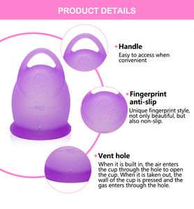 Coupes menstruelles en silicone <span class=keywords><strong>de</strong></span> qualité médicale, anti-fuite, deux tailles, écologiques et souples, pour femmes, vente en gros sous marque privée - Product Image 2