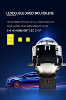 Lentille de projecteur Bi-LED XC007 3 pouces pour phare de voiture, conception optique hyperbolique, éclairage uniforme haute luminosité pour modification automobile
