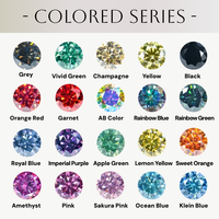Viresa 0.8-2mm Moissanite rose de laboratoire à taille brillante, effet de couleur, petites pierres VVS en vrac, certifiées par un tiers, 1ct/sac
