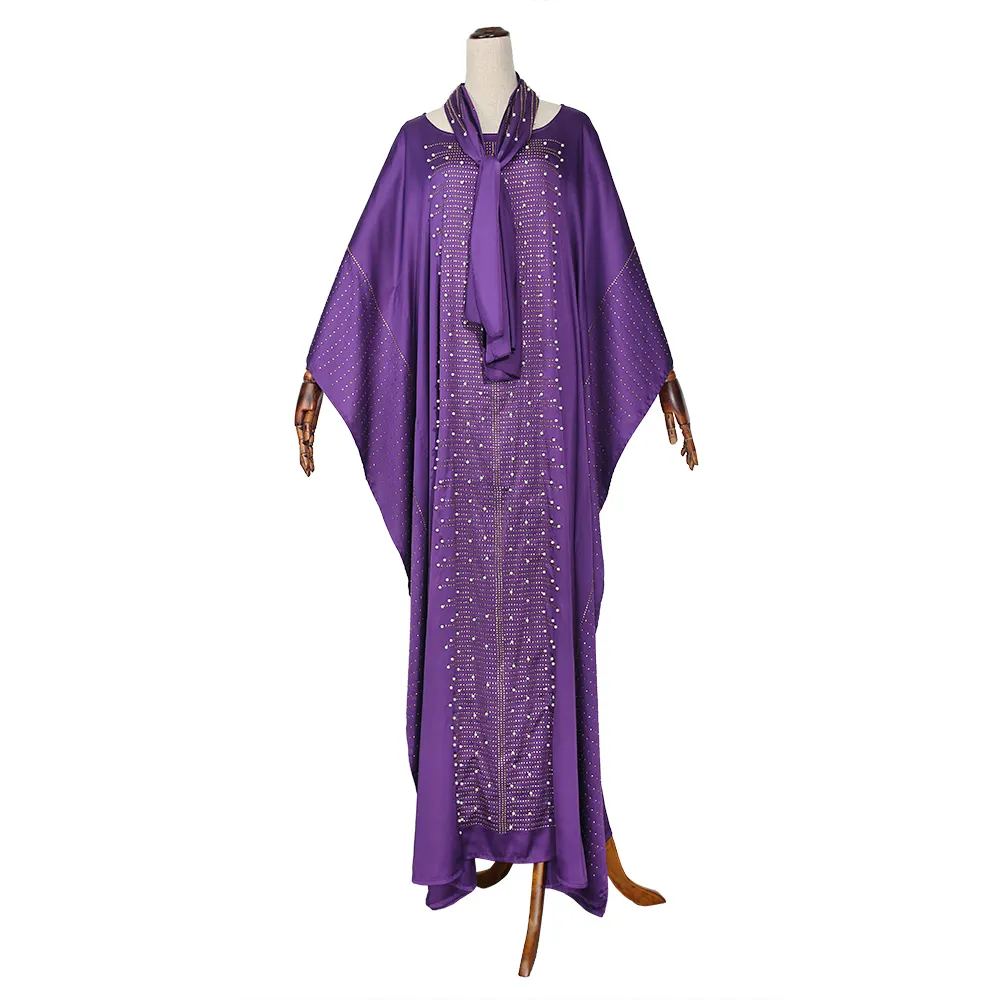 Damen bekleidung Party kleider Damen Seiden robe mit Perlen H & D Neuester Stil Plus Size Erwachsene Afrika DHL Opp Tasche Papier box H & D.