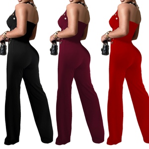 Conjunto de 2 Piezas para Mujer, Top Sexy sin Mangas con Detalles Metálicos y Pantalones Largos, Estilo Cóctel - Product Image 4