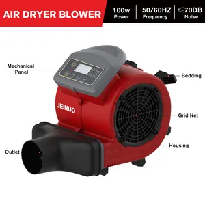 JIENUO Adjustable 3 Speed Degrees 800cfm Mini Commercial Plastic Cleaning Air Mover Carpet Dryer Blower Hot Air Blower JN-C2