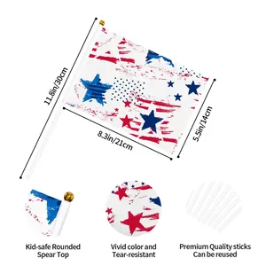 Imagen personalizada personalizable Set 6 banderas pequeñas Impresión digital Poliéster Seda para seguro automotriz Educación Agencia de viajes personalizada - Product Image 4