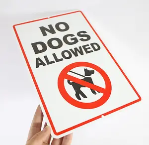 Custom Printing No Dogs Allowed Metal Tin Sign Outdoor Metal Crafts Aluminum Metal Nameplate Tin Plaque