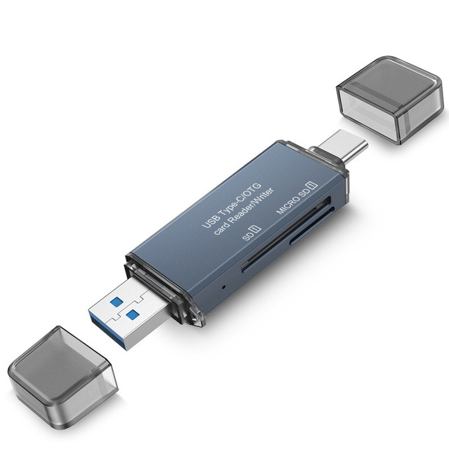 Hi-Speed USB 3.0 Card Reader with Custom Logo Multi-In-One Dual Disk Character OTG for Promotional Gifts Micro SD TF Card Reader