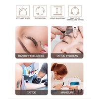 Logo personnalisé 16 pouces réglable demi-lune lumière LED 20W salon lampe à cils support pour téléphone haute blanc demi-lune lumière à distance 20V alimentation